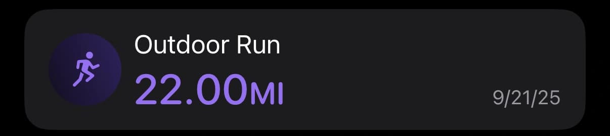 Apple Workout app chart comparing rolling pace and average heart rate